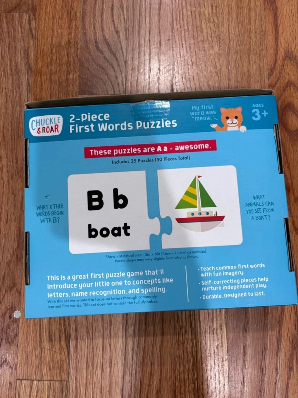 Chuckle & Roar Matching First Words Big Puzzle Pieces Great Learning Tool